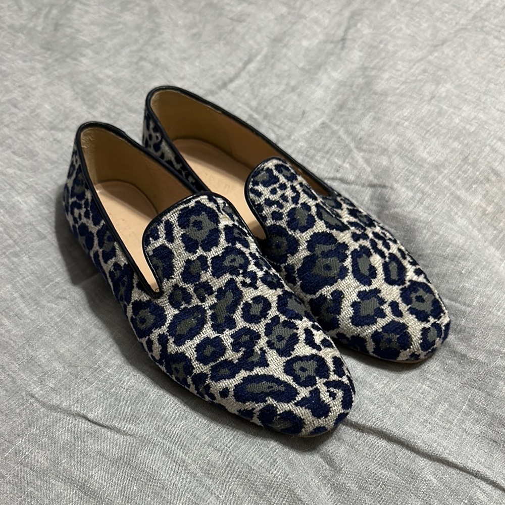 J. Crew Blue and Gray Flats for Effortless Style
